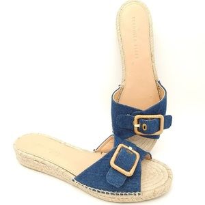 NEW Veronica Beard Apa denim espadrille shoes